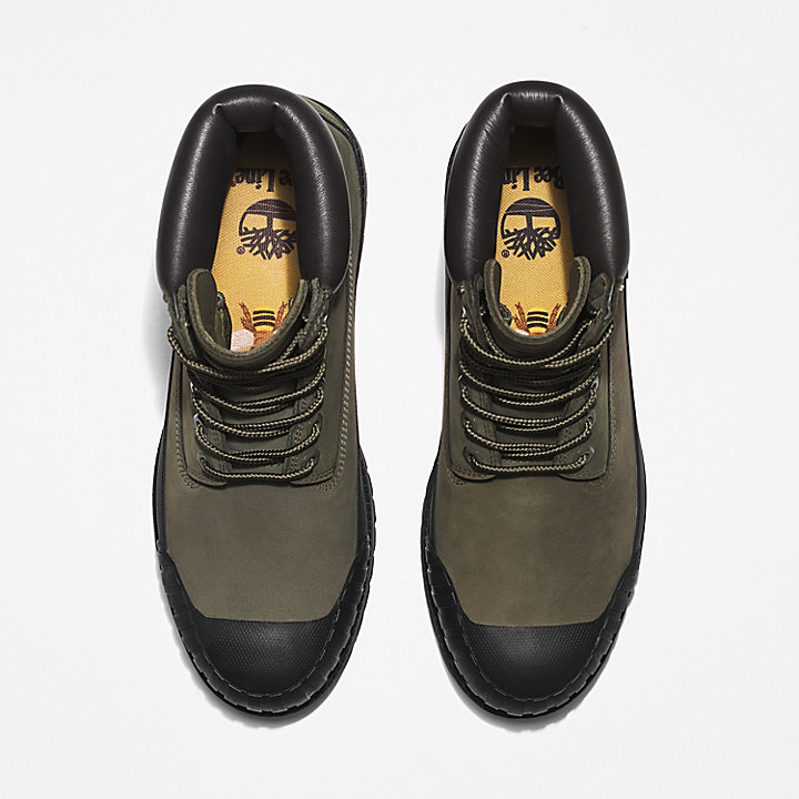 Bee Line x Timberland® 6 Inch Rubber Toe Boot voor heren in donkergroen/zwart