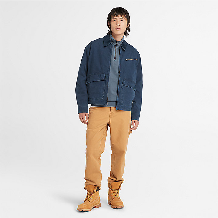 Washed Canvas Jacket for Men in Navy | Timberland