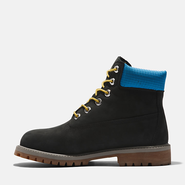 Timberland® Premium 6 Inch Boot for Junior in Black/Blue-