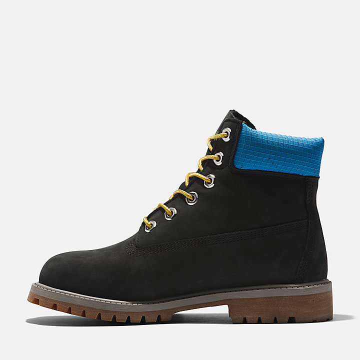 Timberland® Premium 6 Inch Boot for Junior in Black/Blue