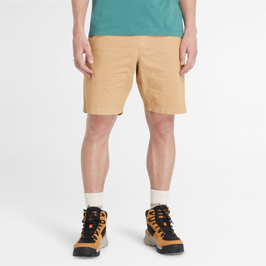 Garment Dye Poplin Shorts for Men in Yellow | Timberland