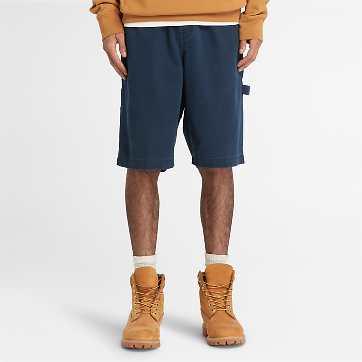 Heavy Twill Carpenter Shorts for Men in Navy-
