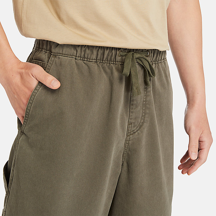 Carpenter-Shorts aus schwerem Twill für Herren in Grün