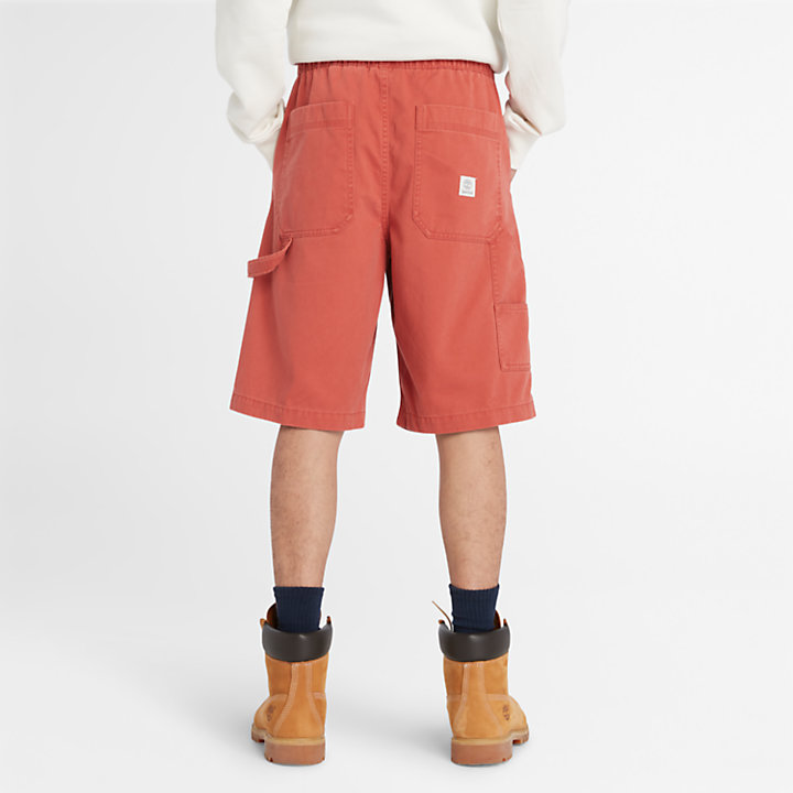 Carpenter-Shorts aus schwerem Twill für Herren in Rot-