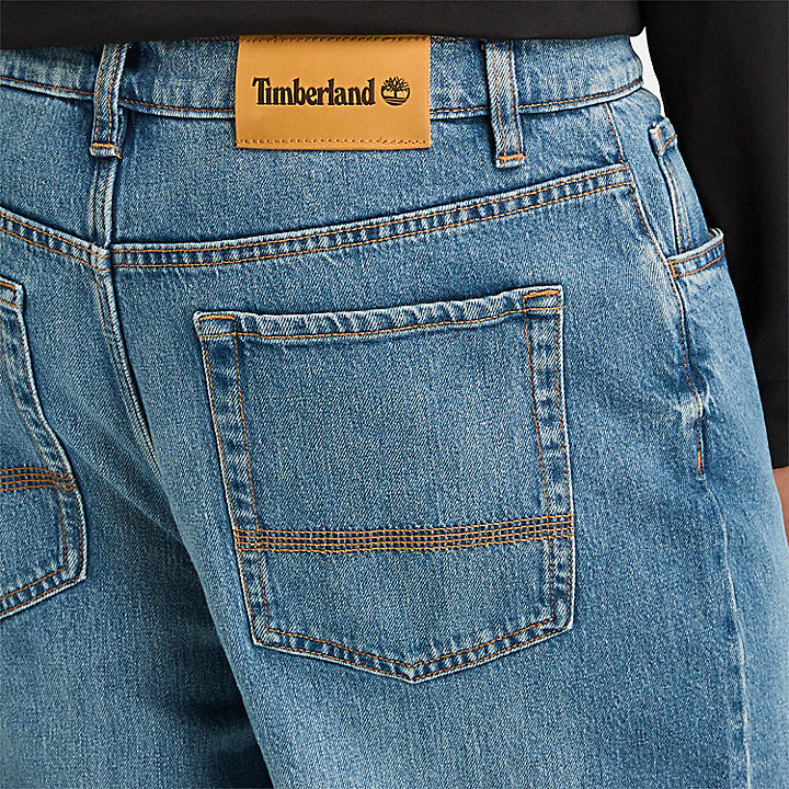 Relaxed Denim Trousers With Refibra™ Technology For Men in Dark Blue