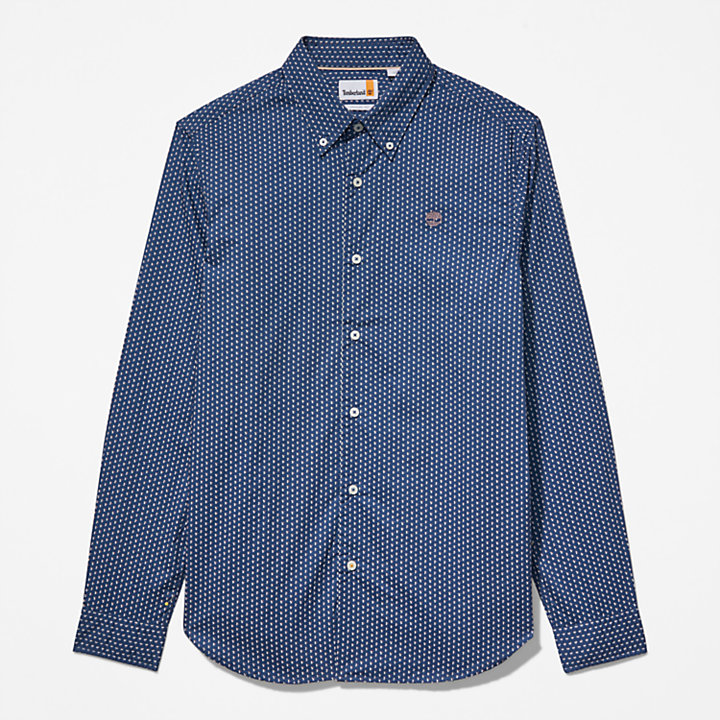 Microprint Shirt for Men in Blue-