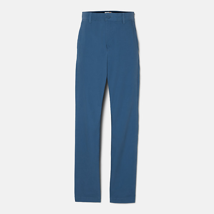 Pantaloni Chino in Popeline da Uomo in blu-
