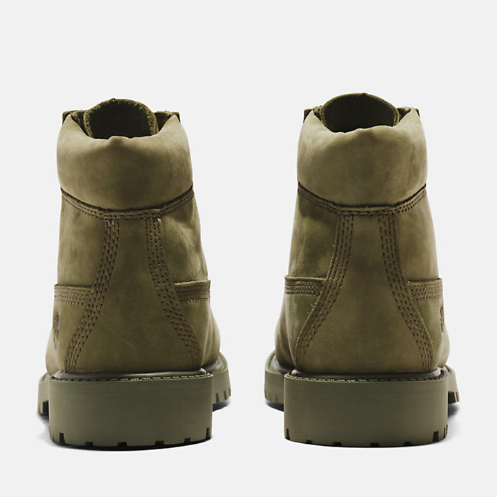 Premium 6 Inch Waterproof Boot for Youth in Dark Green-