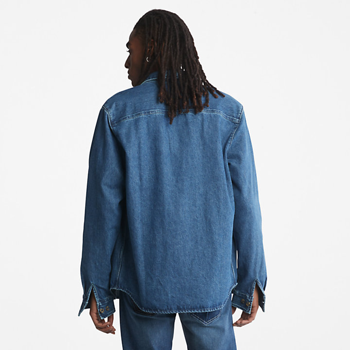 Outdoor Heritage Denim EK+ Overshirt for Men in Light Blue-