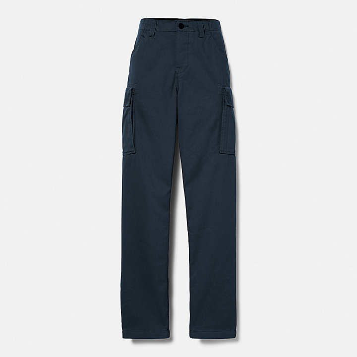 Twill Cargo Trousers for Men in Navy
