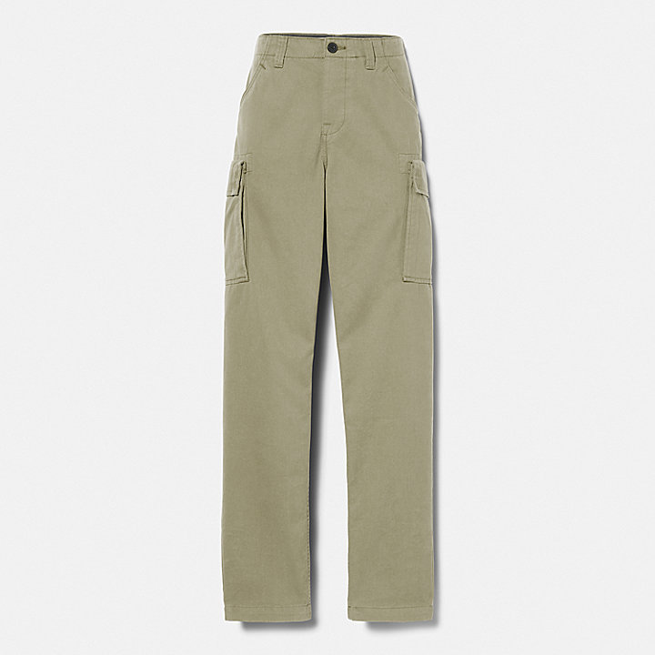 Twill Cargo Trousers for Men in Green