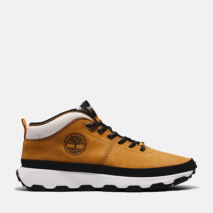 Winsor Trail Leren Sneaker voor heren in geel-