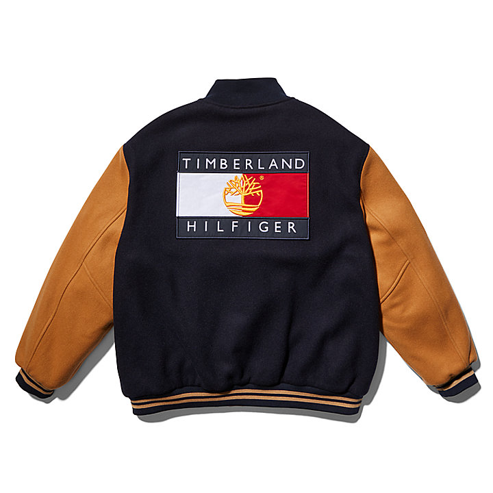 Tommy Hilfiger x Timberland® Re-Mixed Reversible Varsity Jacket in Blue