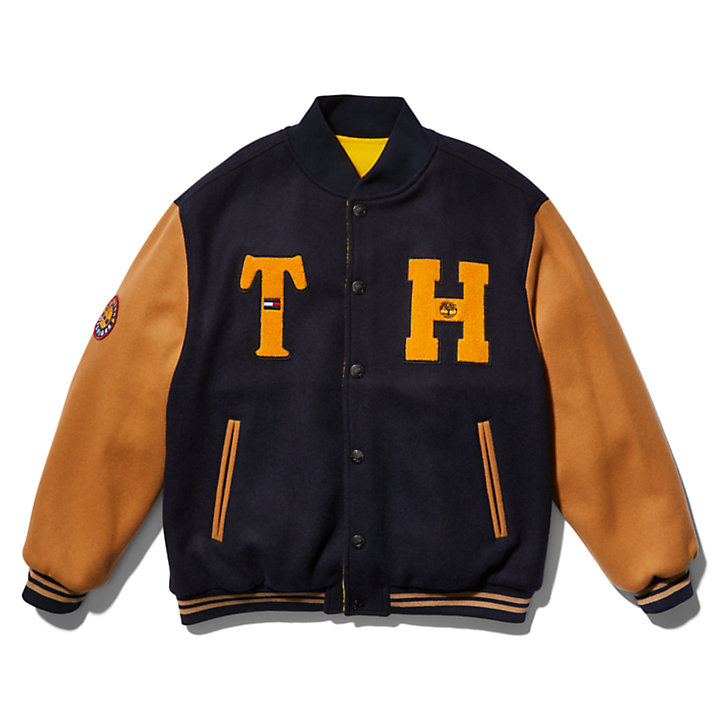 Tommy Hilfiger x Timberland® Re-Mixed Reversible Varsity Jacket in Blue-