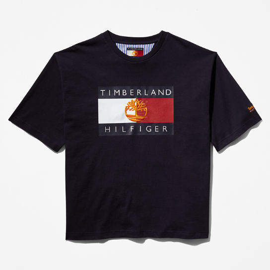 Tommy Hilfiger x Timberland® Re-Mixed Flag T-shirt in Blue | Timberland