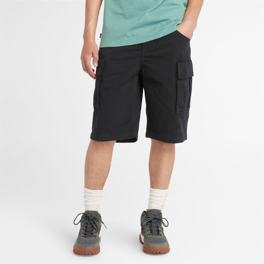 Pantalones cortos cargo de sarga para hombre en negro | Timberland