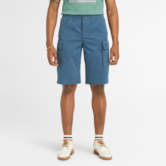 Pantalones cortos cargo de sarga para hombre en azul | Timberland