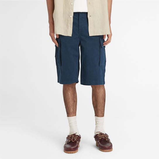 Pantalones cortos cargo de sarga para hombre en azul marino | Timberland