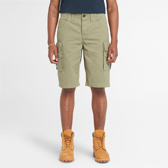 Pantalones cortos cargo de sarga para hombre en verde | Timberland