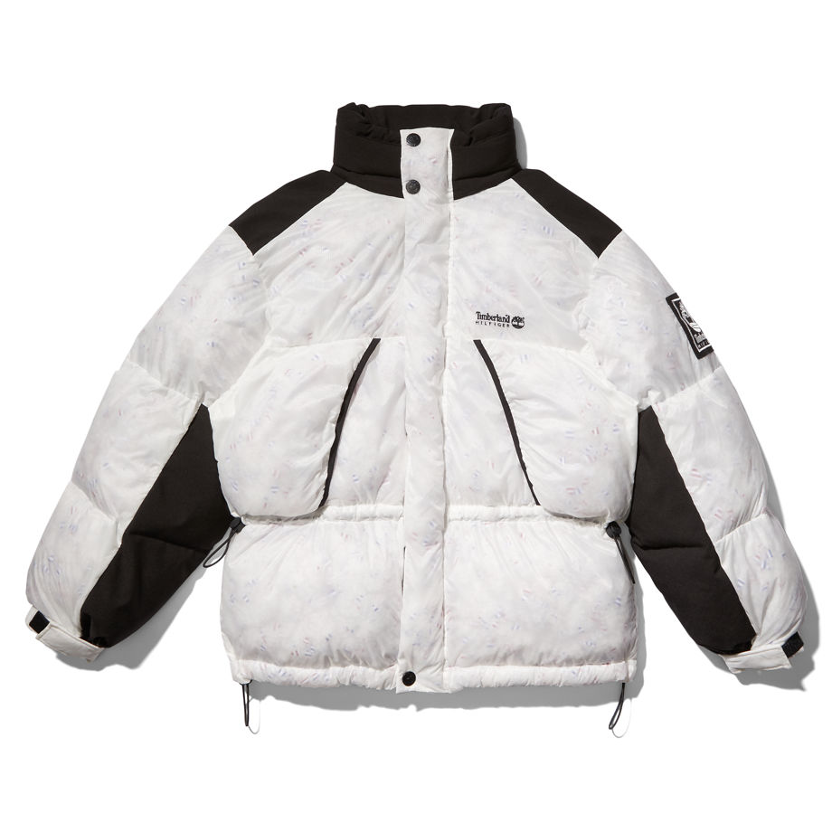 Tommy Hilfiger X Timberland Re-imagined Transparent Puffer Jacket In White White Men, Size XXL