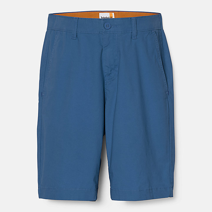Poplin Chino Shorts for Men in Blue