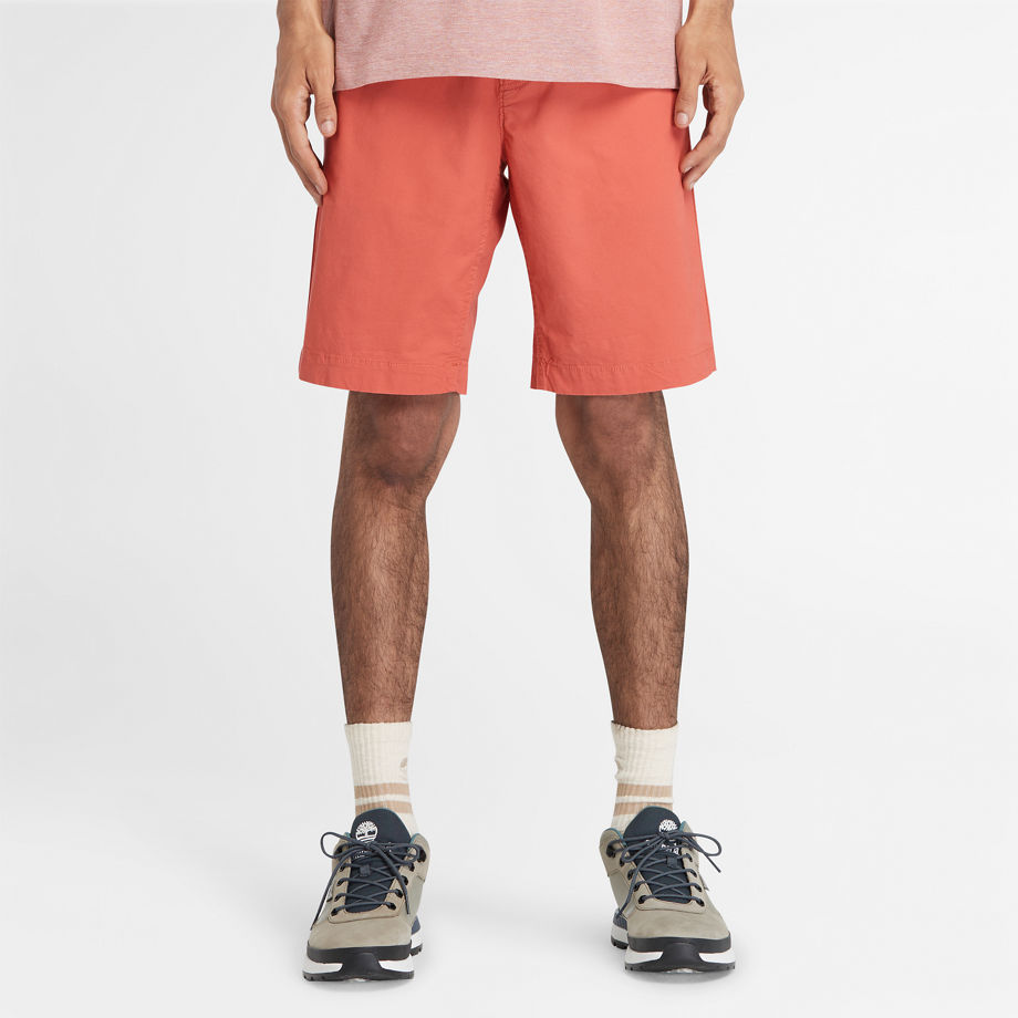Timberland Poplin Chino Shorts For Men In Red Red, Size 38