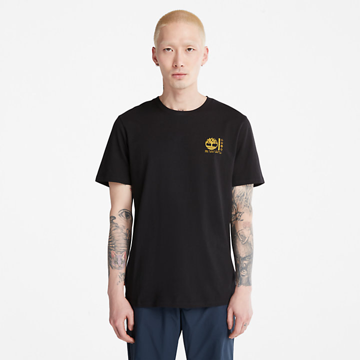 T-Shirt mit Fotografie für Herren in Schwarz-