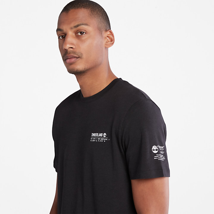 T-shirt Tencel™ x Refibra™ Luxe Comfort Essentials pour homme en noir-