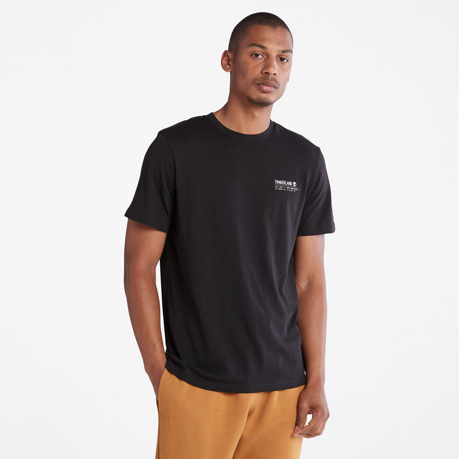 Timberland T-shirt Luxe Comfort Essentials Tencel X Refibra In Colore Nero Colore Nero Uomo