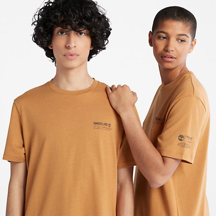 T-shirt Luxe Comfort Essentials Tencel™ x Refibra™ em laranja-