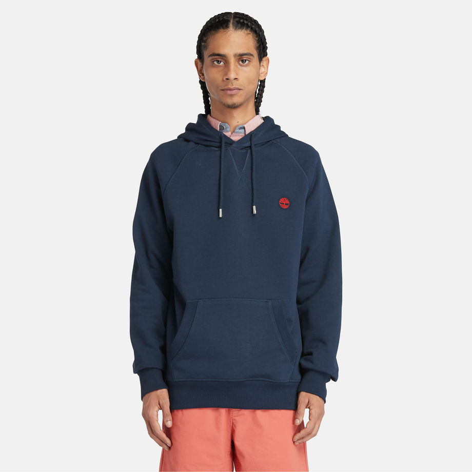 Timberland Loopback Hoodie For Men In Navy Navy, Size 3XL