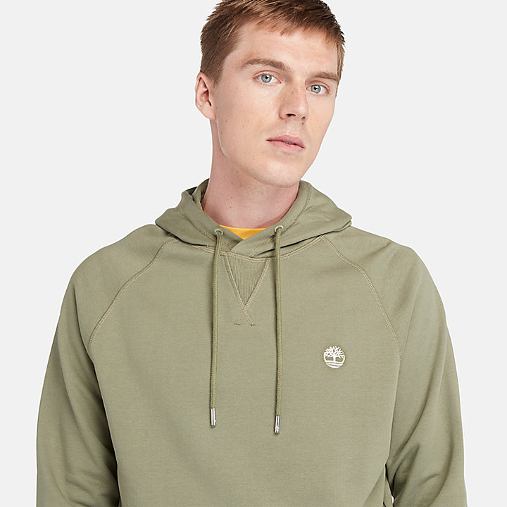 Loopback hoodie voor heren in groen
