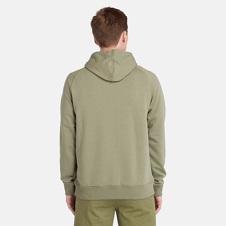 Loopback hoodie voor heren in groen