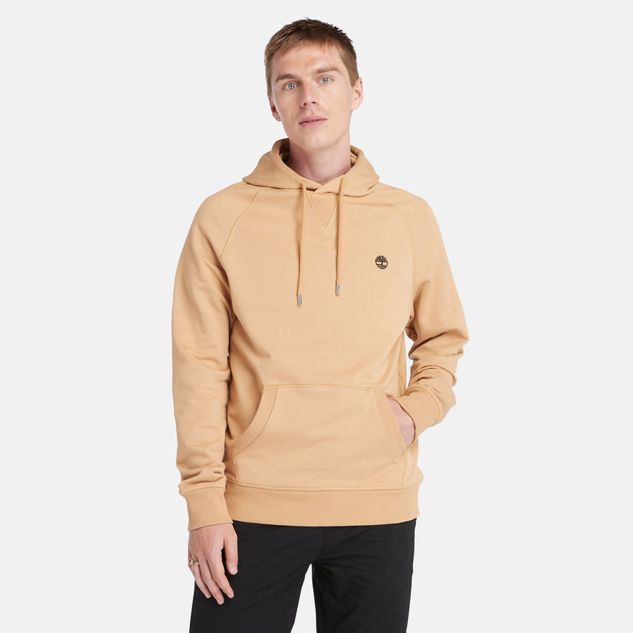 Timberland Loopback Hoodie For Men In Light Yellow Yellow