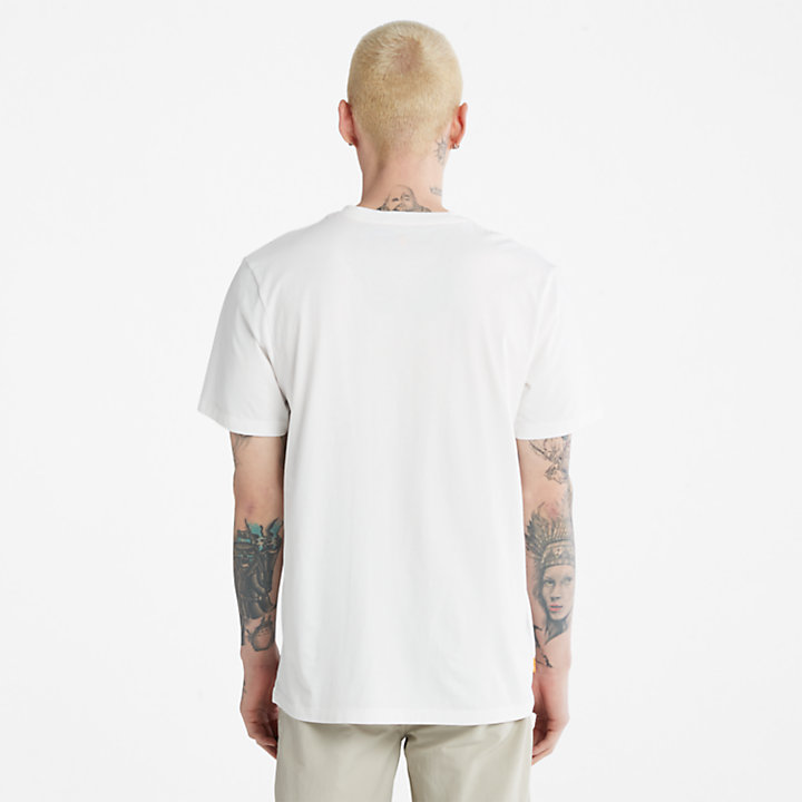 T-shirt avec logo arbre à pois pour homme en blanc-
