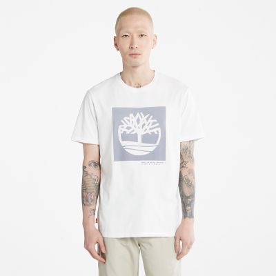 Camiseta de lunares con el logo árbol para en blanco | Timberland