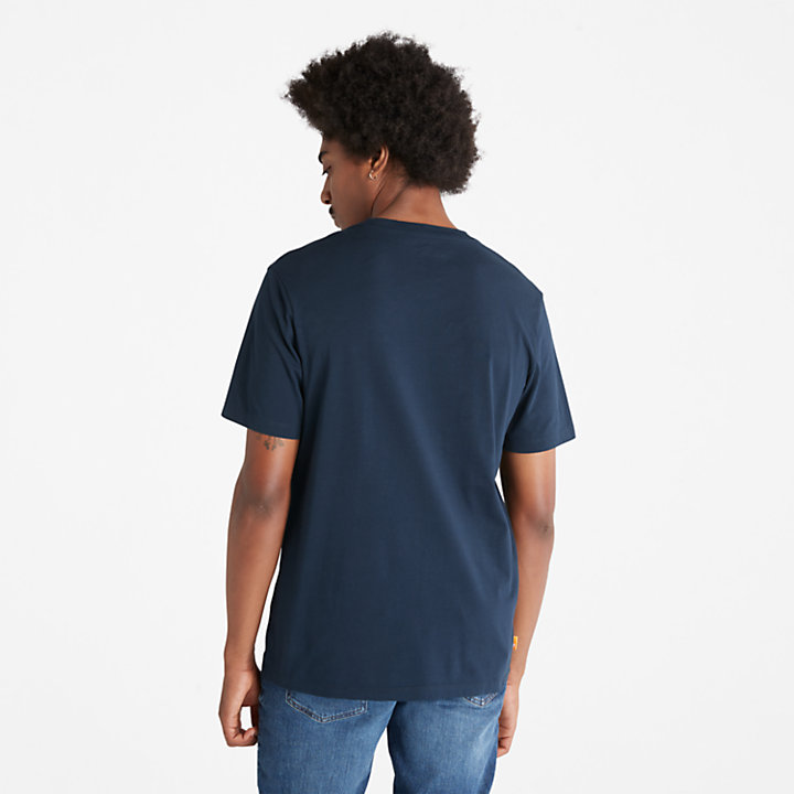 T-Shirt mit gepunktetem Baum-Logo für Herren in Navyblau-