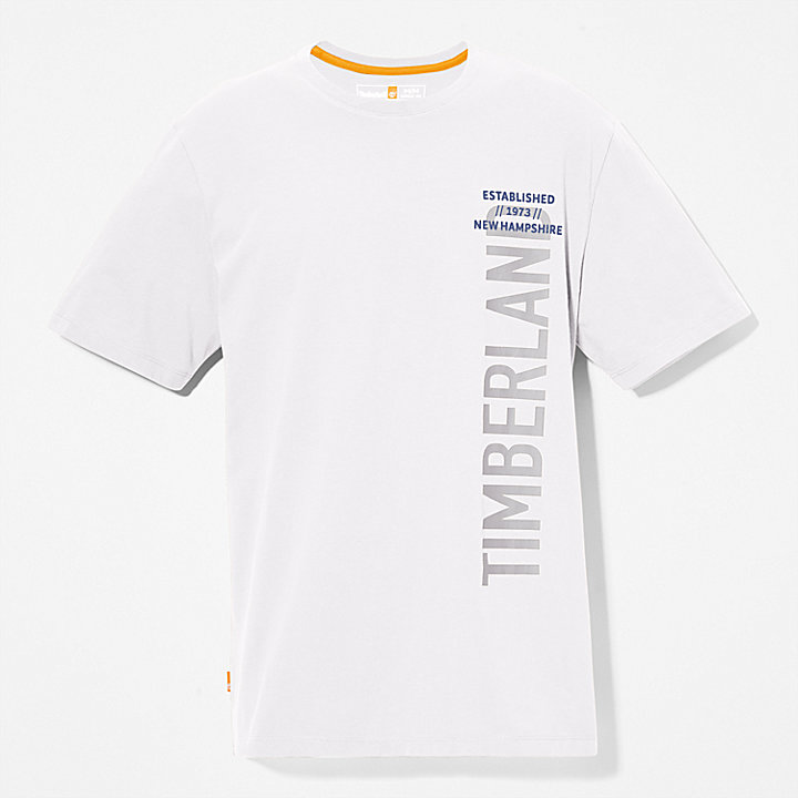 T-Shirt mit seitlichem Logo für Herren in Weiß