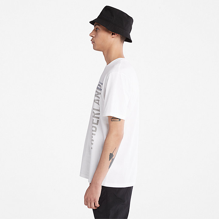 T-shirt com Logótipo Lateral para Homem em branco
