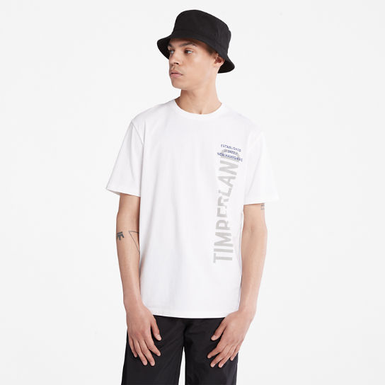 T-shirt con Logo Laterale da Uomo in bianco | Timberland
