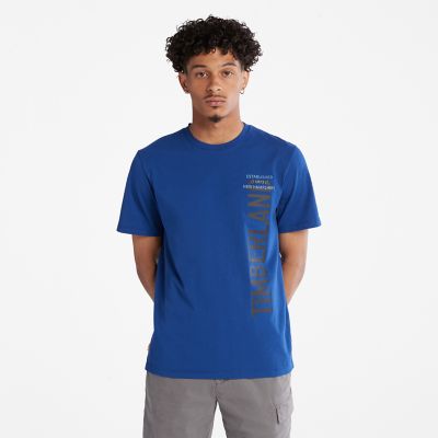 T-shirt met zijlogo voor heren in blauw | Timberland