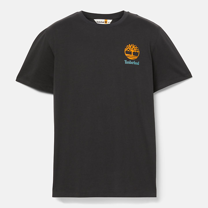 T-shirt con Grafica sul Retro da Uomo in colore nero-