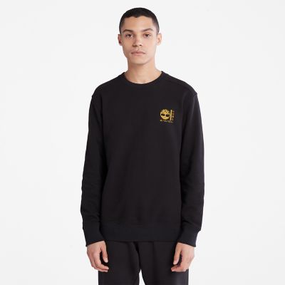 Timberland Photographic Sweatshirt Met Ronde Hals Voor Heren In Zwart Zwart