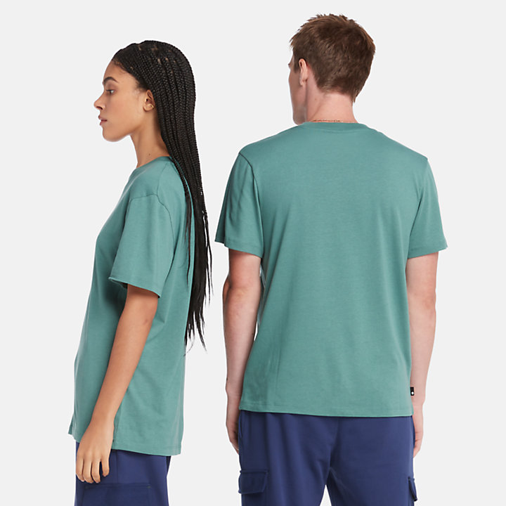 T-shirt à motif en bleu sarcelle-