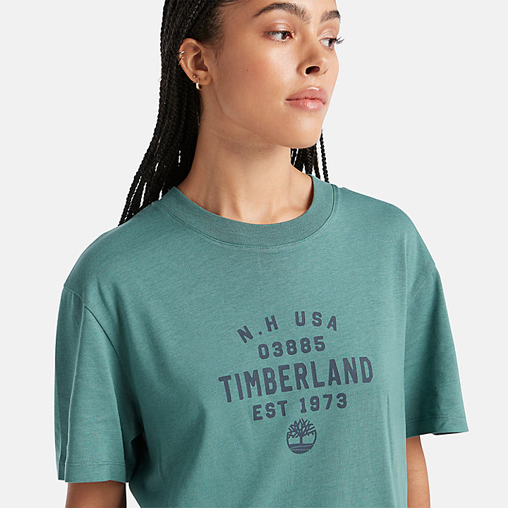 T-shirt con Grafica in verde acqua