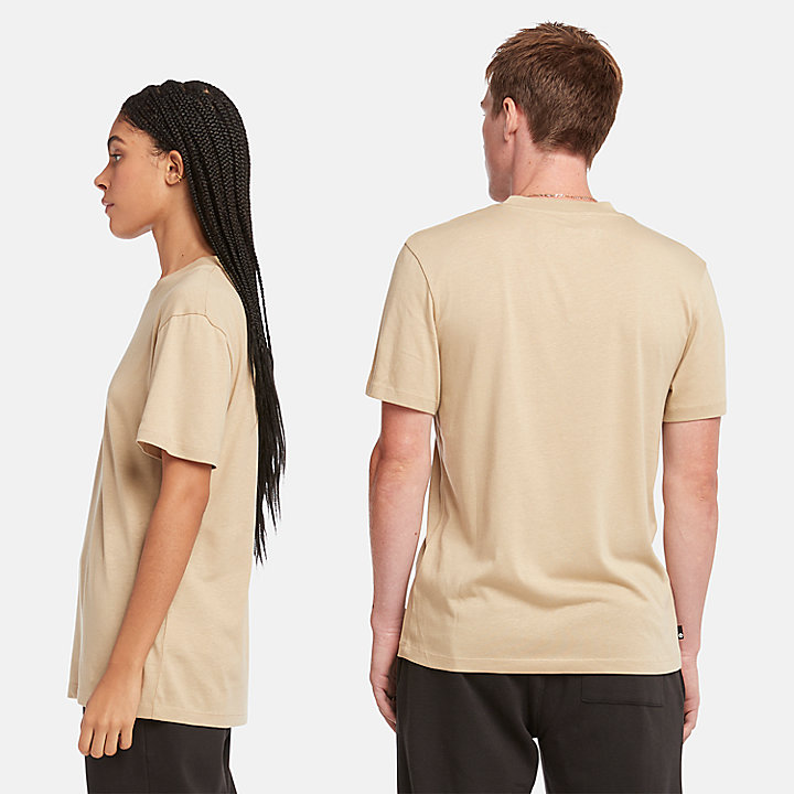 Grafisch T-shirt in beige