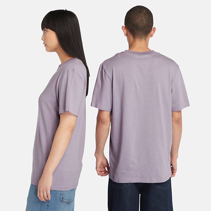 Grafisch T-shirt in paars-