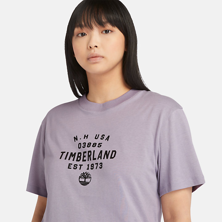 Grafisch T-shirt in paars-