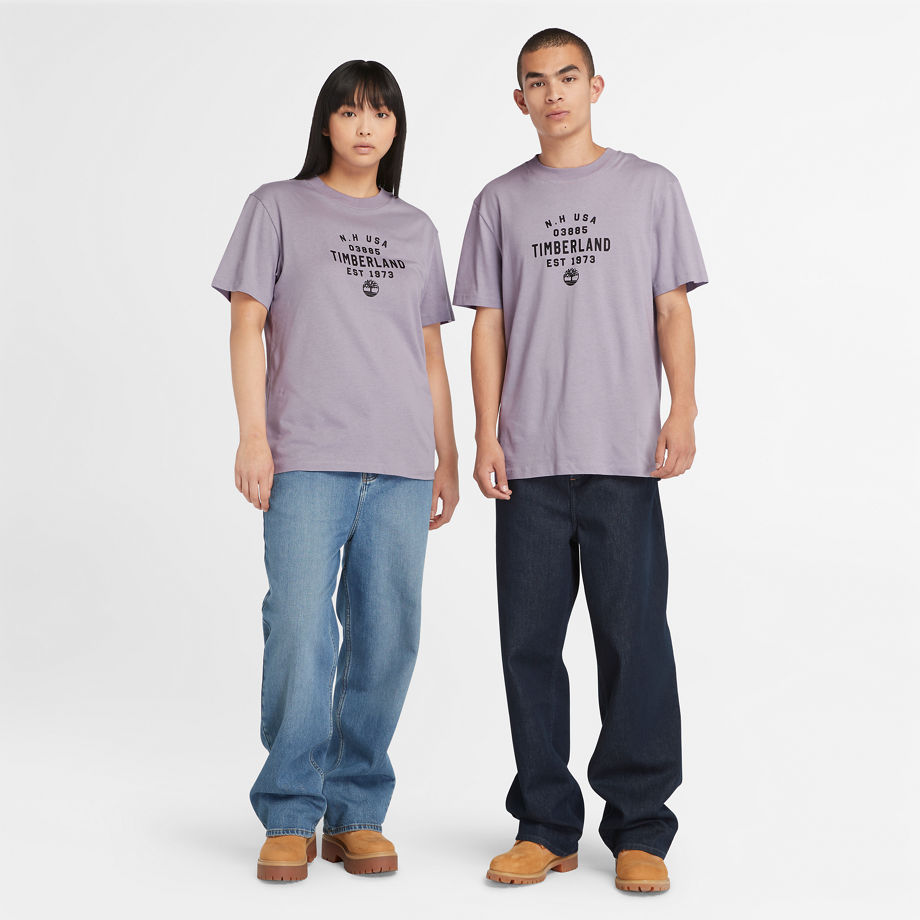 Timberland Graphic T-shirt In Purple Purple Men, Size XXL
