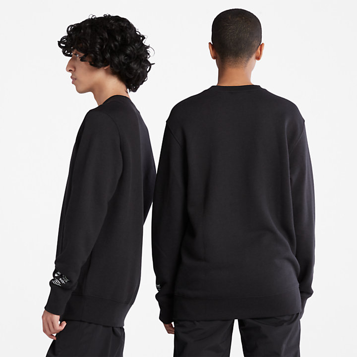 Refibra™ Sweat-shirt Luxe Comfort Essentials Raglan pour homme en noir-